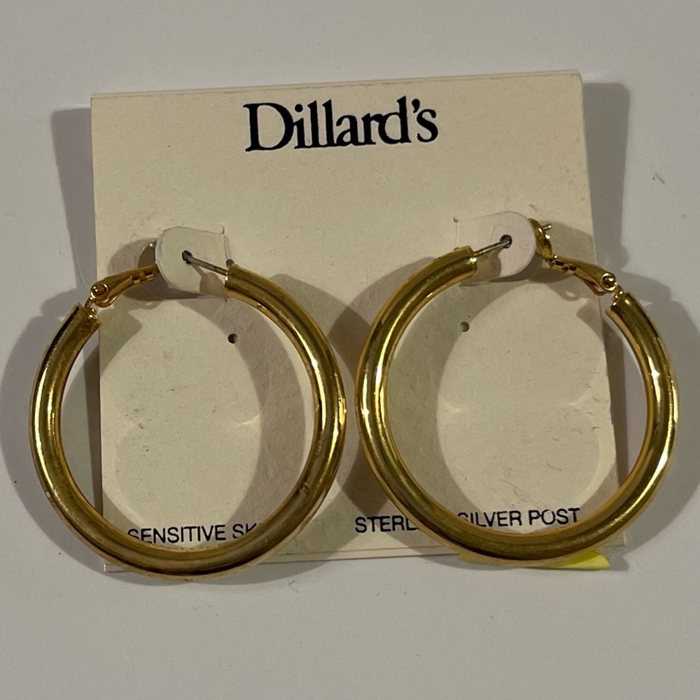 NEW Gold Hoop Earrings from Dillards.